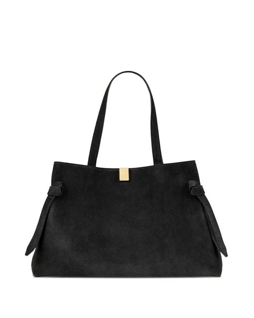 Yuzefi Black Gyoza Knot-Detail Shoulder Bag