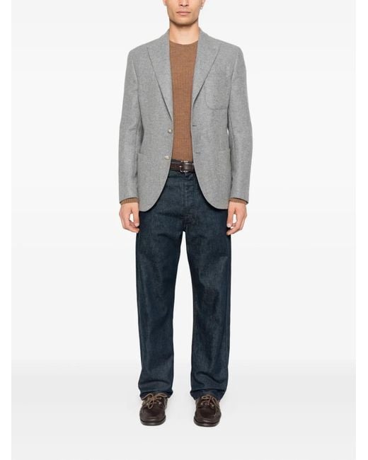 Eleventy Gray Single-Breasted Blazer for men