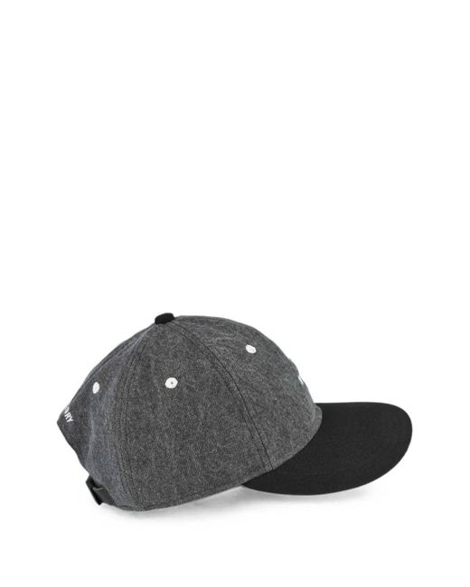 (w)taps Gray T-6M 07 Logo-Embroidered Denim Cap for men