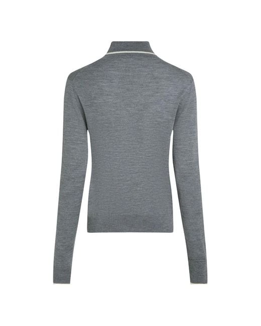 Karl Lagerfeld Blue Wool Turtleneck Sweater