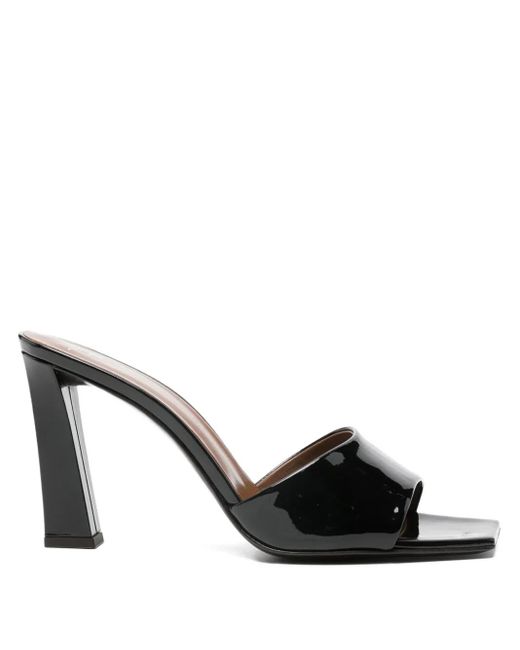 Giuseppe Zanotti Black Block-Heel Square-Toe Mules