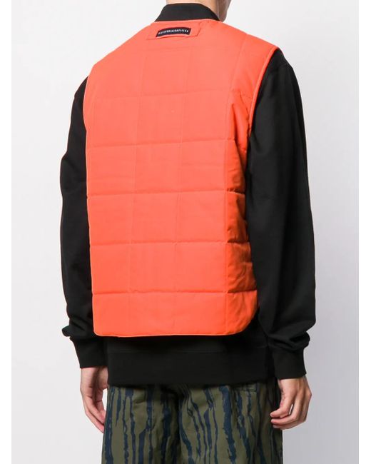BBCICECREAM Wendbare Steppweste in Orange für Herren