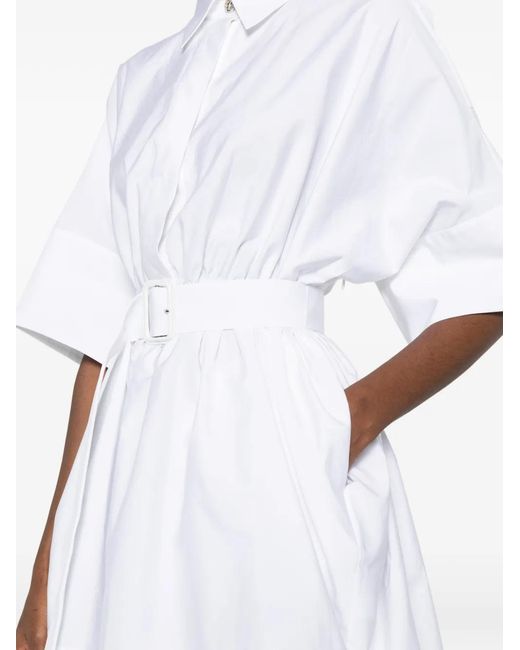 Givenchy White Belted Shirt Mini Dress
