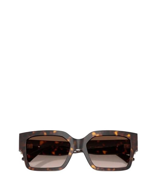 Jimmy Choo Brown Rectangular-Frame Sunglasses