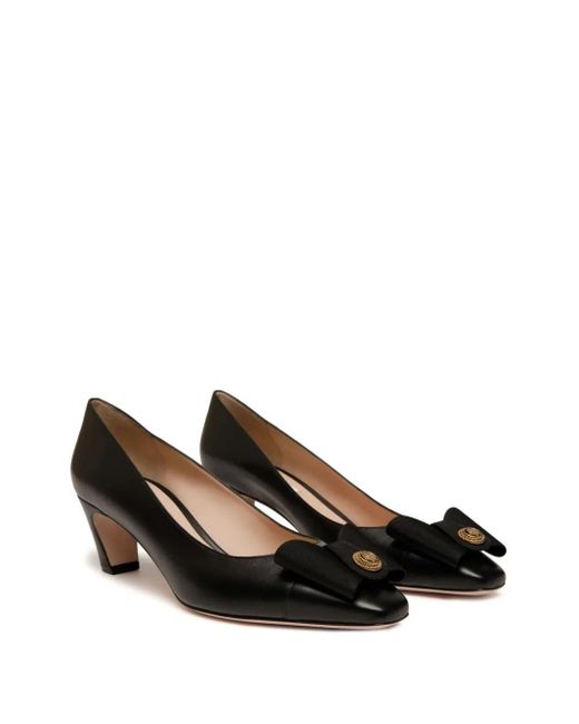 Bally Black B-Bow Pumps