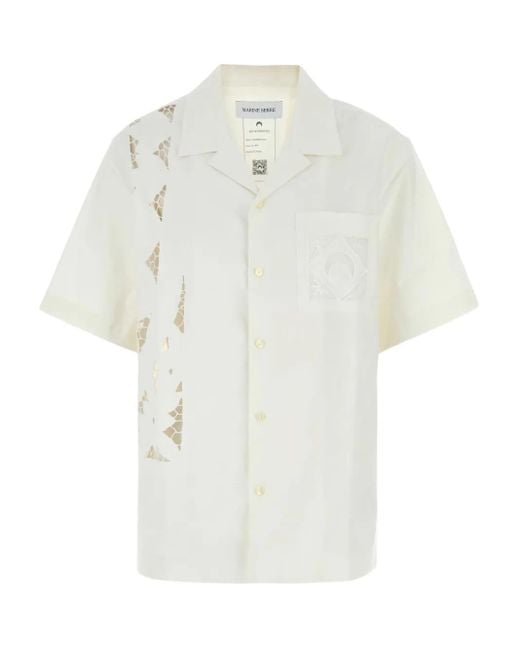 MARINE SERRE White Bowling Shirt