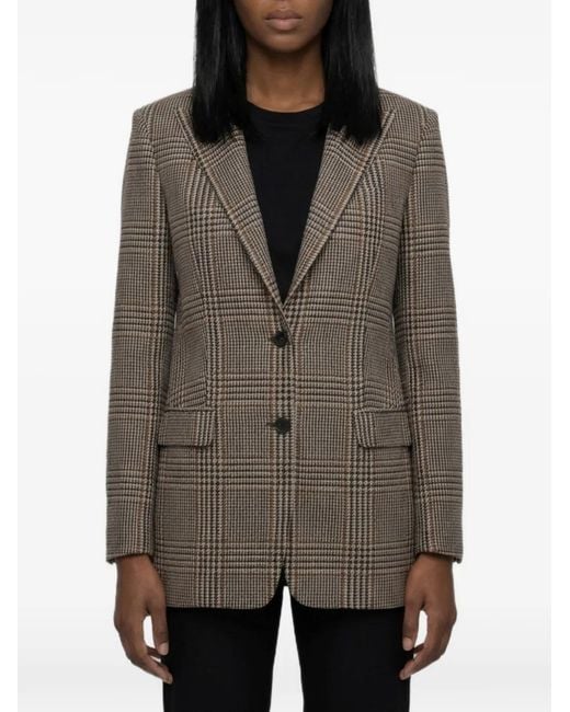 Tagliatore Brown Bertha Checked Blazer