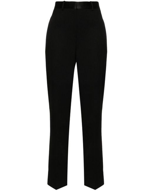 Pantalon droit à taille haute Victoria Beckham en coloris Black