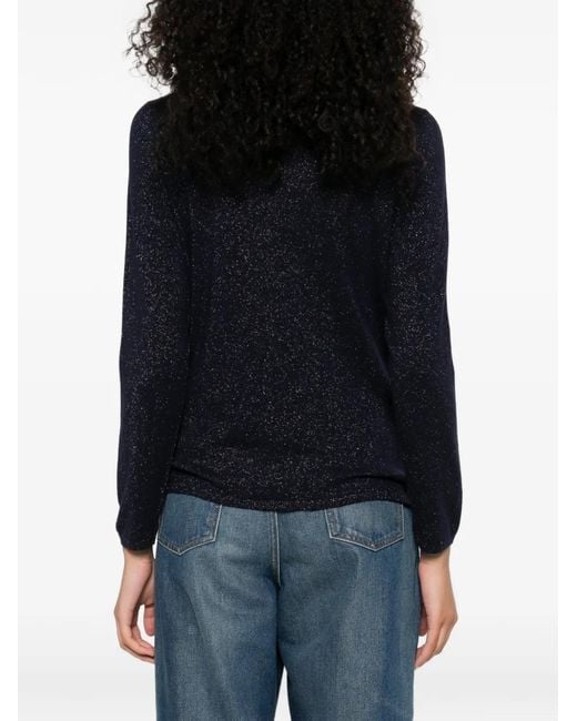 Gran Sasso Black V-Neck Sweater