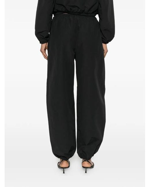 Alexander Wang Black Logo-Print Track Pants