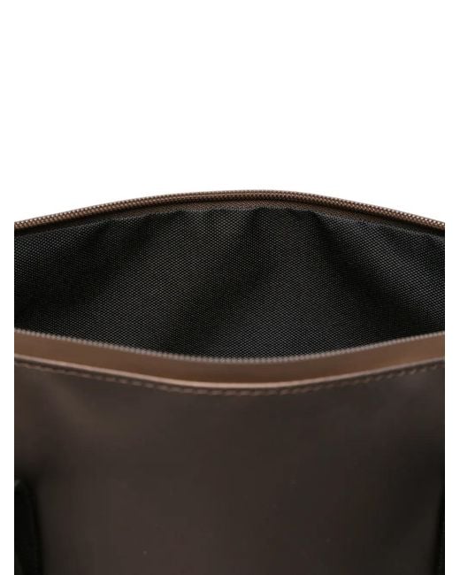 Rains Black Mini W3 Webbing-Strap Tote Bag