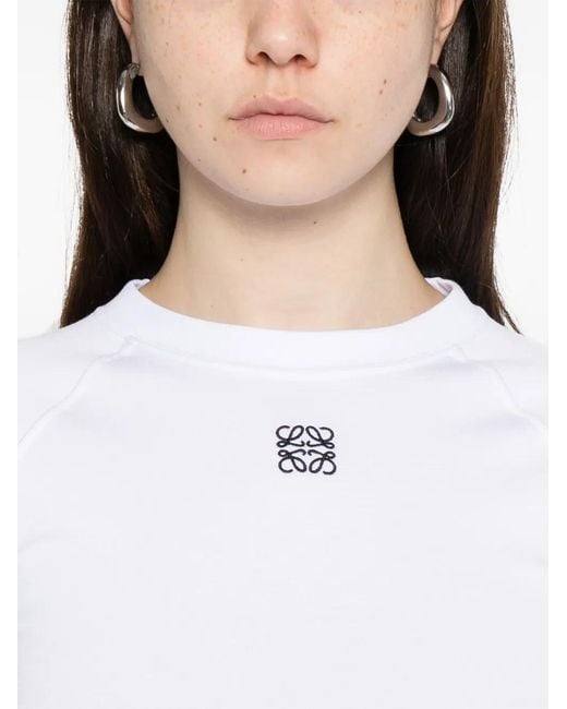 Loewe White Anagram Cotton T-Shirt