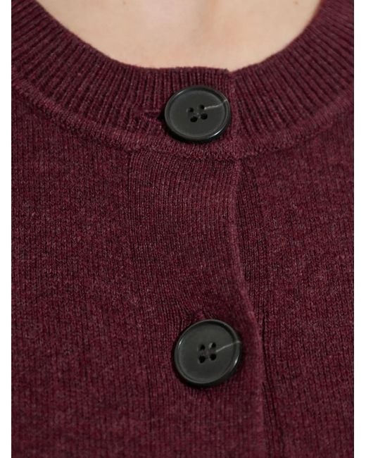 Isabel Marant Purple Logo-Patch Button-Up Cardigan