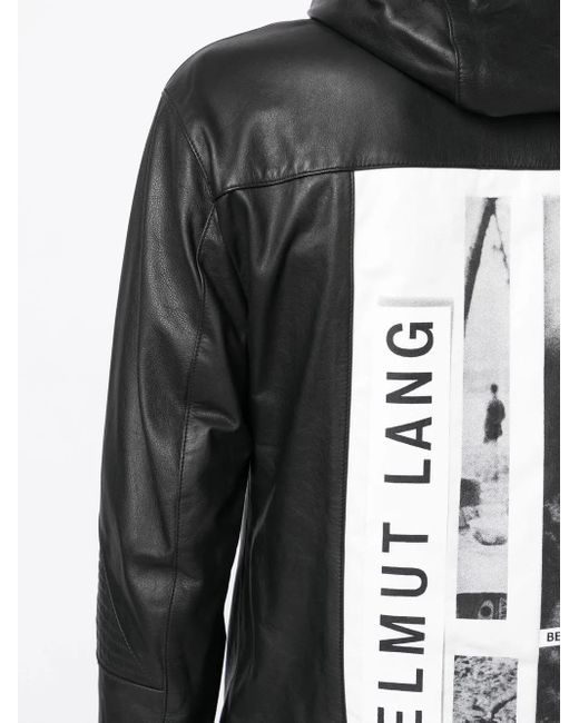 Helmut Lang Leren Jack in het Black voor heren