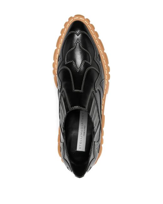 Stella McCartney Black Embroidered Chunky Loafers