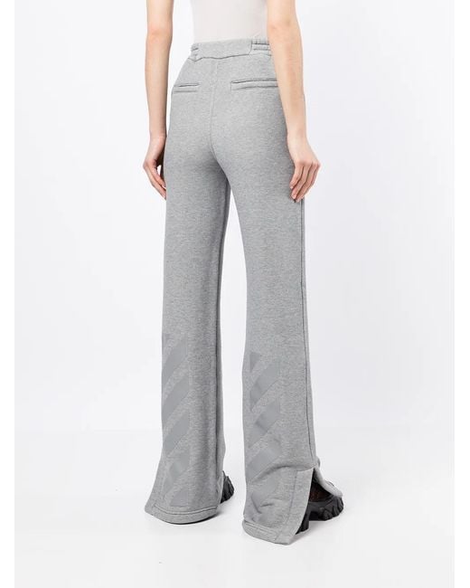 Off-White c/o Virgil Abloh Gray Diag Flared Trackpants