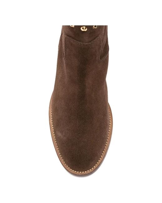 Via Roma 15 Brown Studded Boots