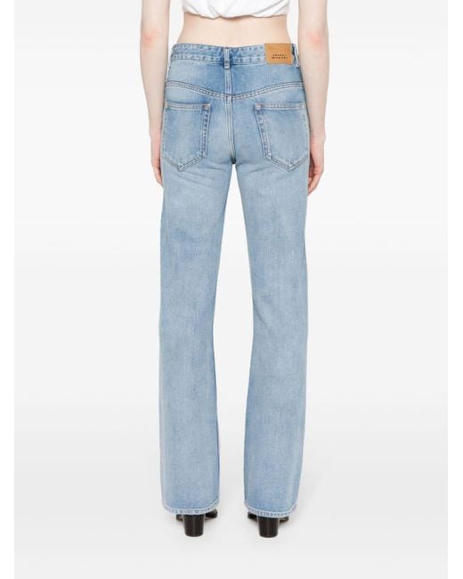 Isabel Marant Blue Belvira Bootcut-Jeans mit hohem Bund