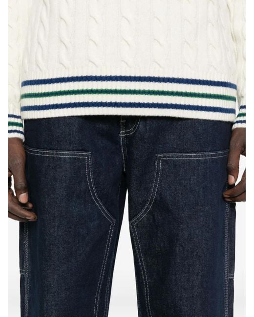 Levi's Blue 568 Five-Pockets Jeans for men