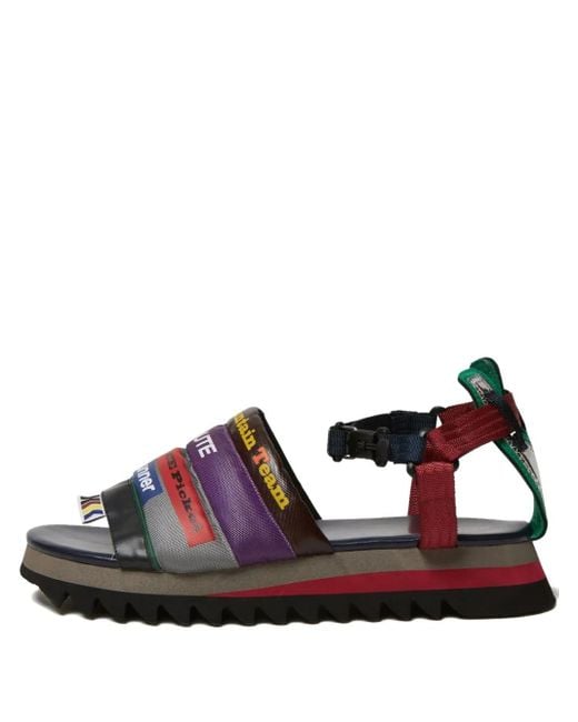 Sandali Con Design Patchwork di Kolor in Blue da Uomo