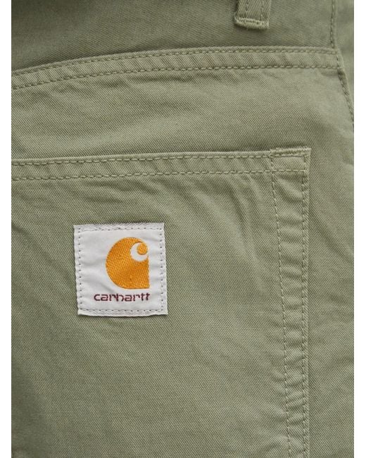 Carhartt Green Logo-Patch Trousers for men