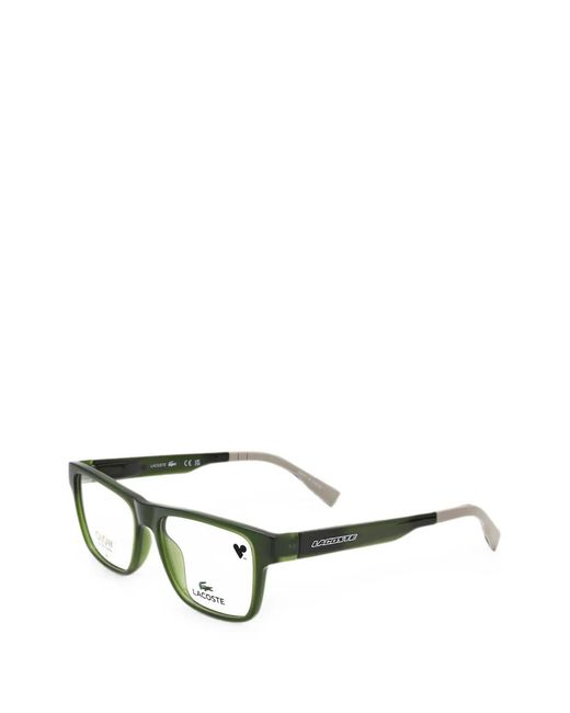 Lacoste White Rectangle-Frame Glasses
