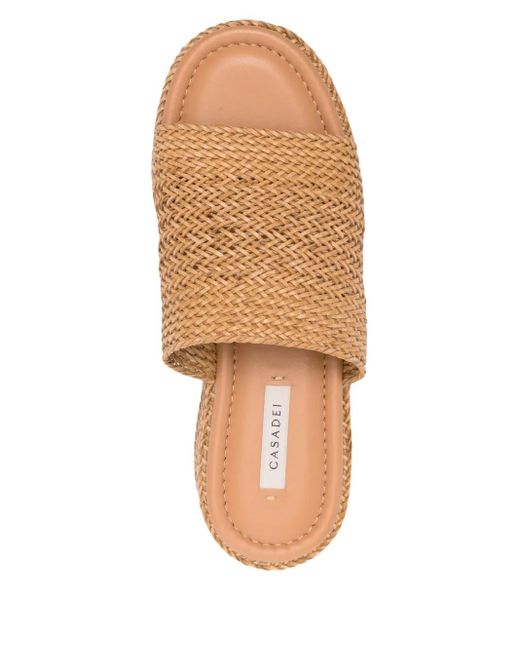 Casadei インターウーブン サンダル 65mm Brown