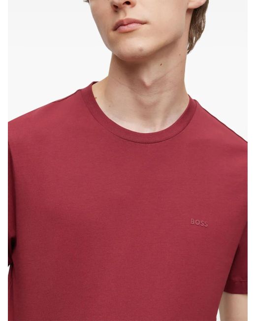 メンズ Boss ロゴ Tシャツ Red