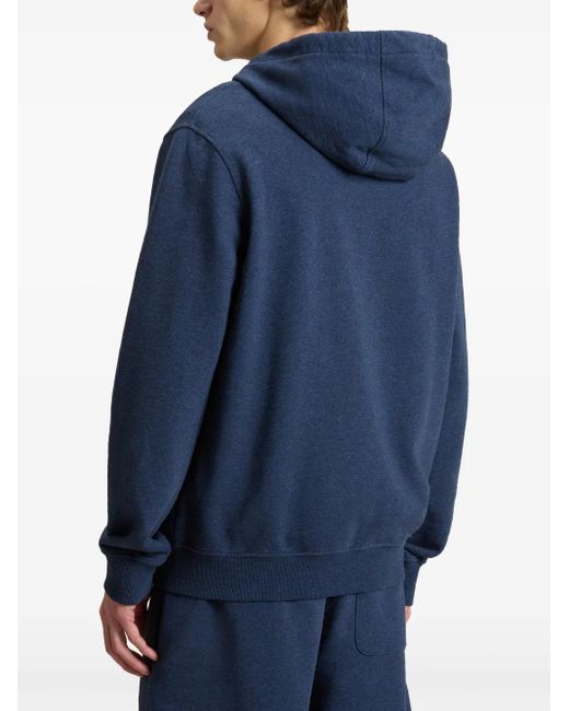 Woolrich Blue Cotton Hoodie With Zip for men