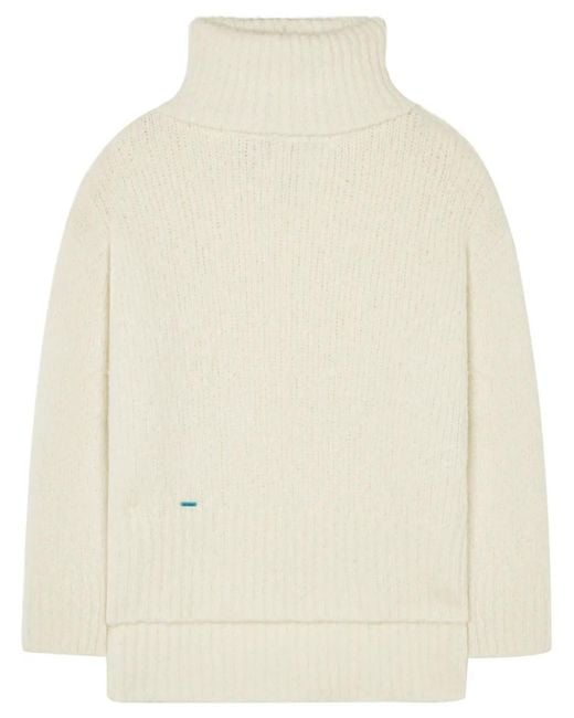 Alanui Natural Pullover Mit Logo-Schild
