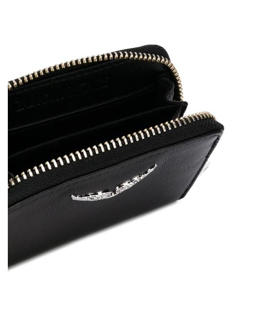 Zadig & Voltaire Black Mini Zipped Wallet