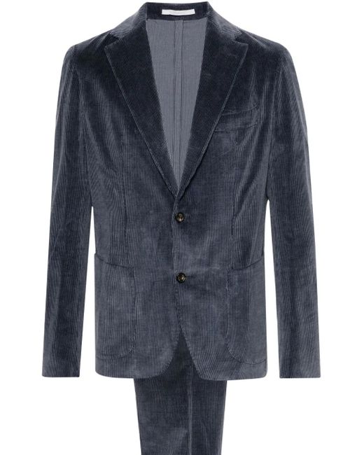 Eleventy Blue Corduroy Suit for men