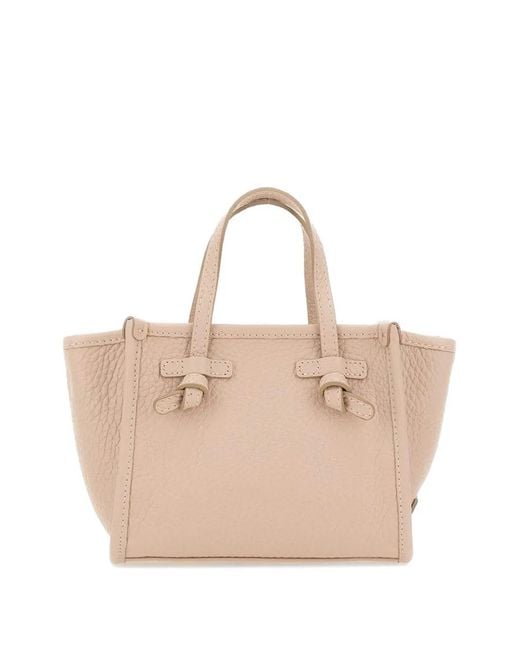 MARCELLA CLUB Natural Miss Marcella Grained-Leather Tote Bag