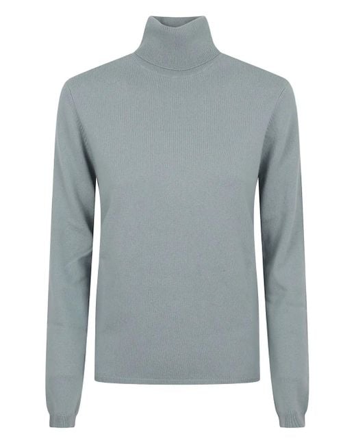 Allude Blue Turtleneck Cashmere Sweater