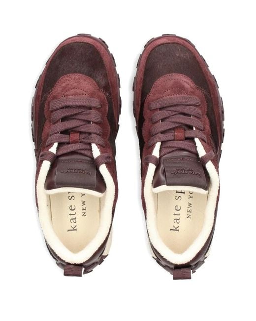 Kate Spade Brown Fur-Textured Sneakers