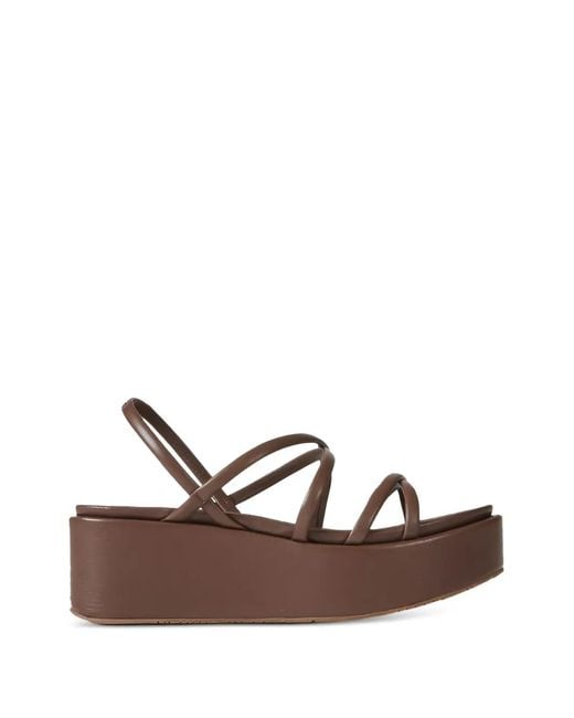Pedro Garcia Brown Ninoska Strappy Platform Sandals