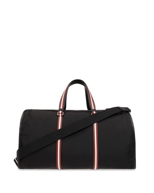 Bally Black Code Stripe-detail Travel Bag for men