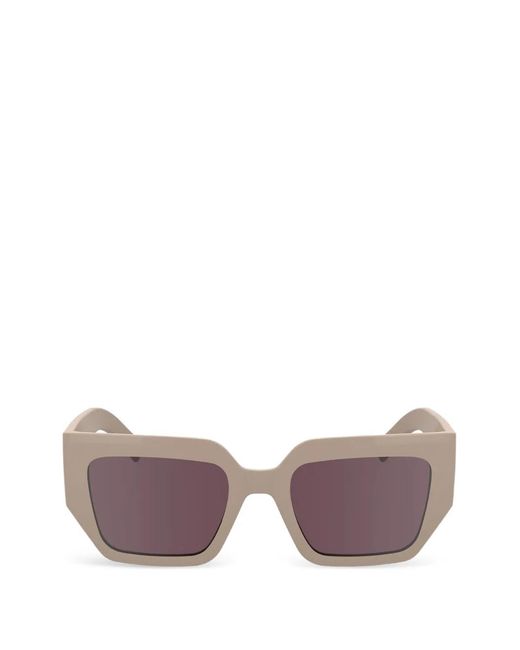 Karl Lagerfeld Purple Geometric-Frame Sunglasses