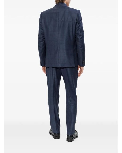 Paul Smith Blue Check-Pattern Suit for men