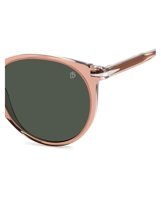 David Beckham Green Round-Frame Sunglasses for men