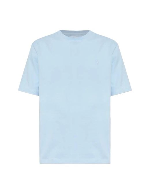 Samsøe & Samsøe Blue Saotto Logo-Embroidered T-Shirt for men
