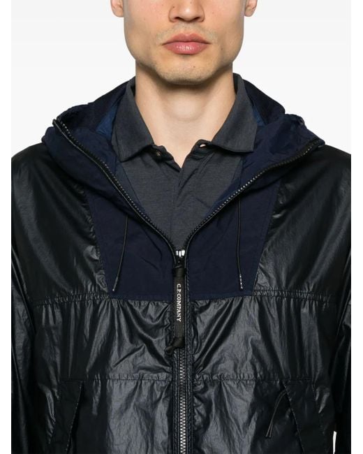 Chaqueta con capucha y detalle Lens C P Company de hombre de color Black