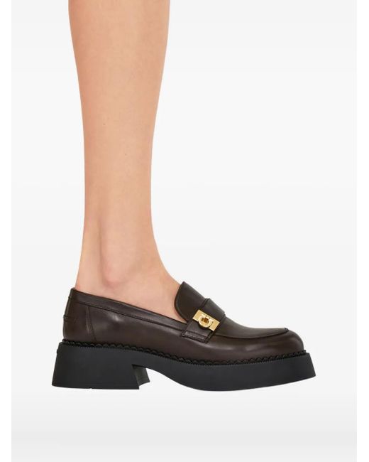 Ferragamo Black Hug Buckle Chunky Loafers