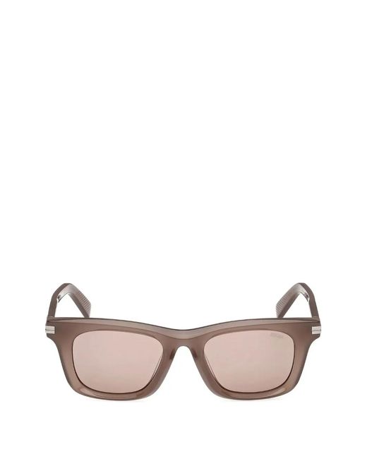 Zegna Pink Square-Frame Sunglasses for men
