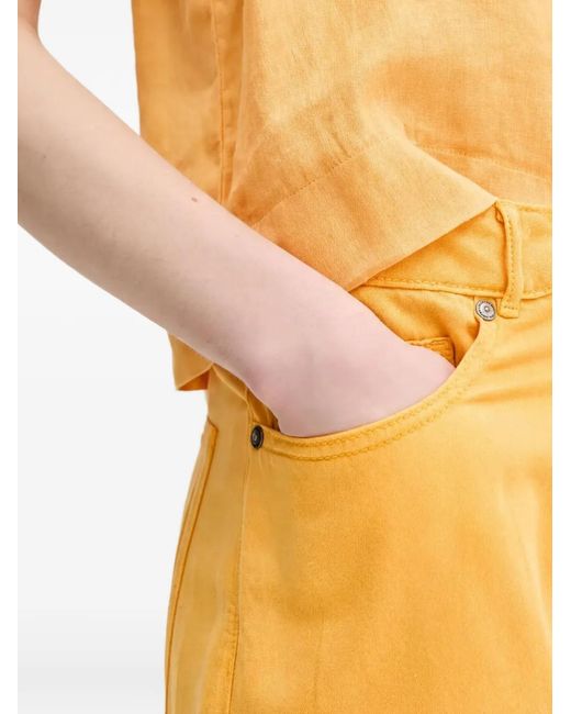 Benetton Yellow Cropped Trousers
