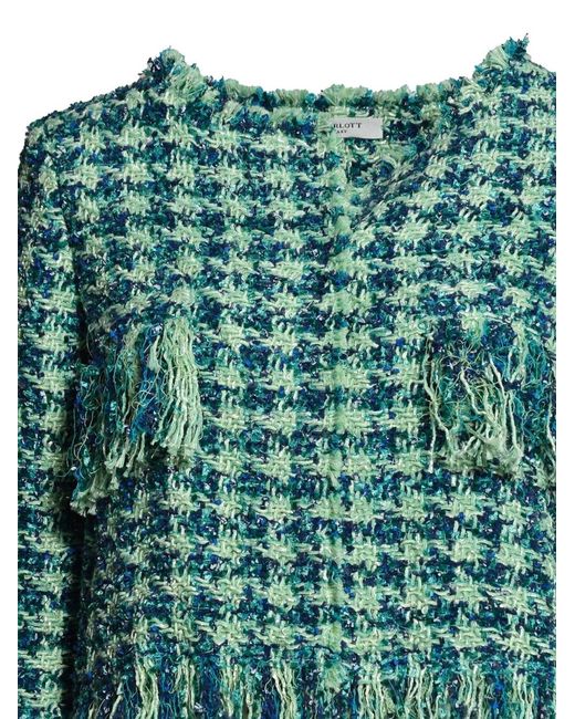 Charlott Green Houndstooth Fringed Jacket