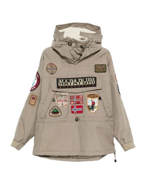Napapijri Gray Skidoo 1990 Hooded Jacket for men