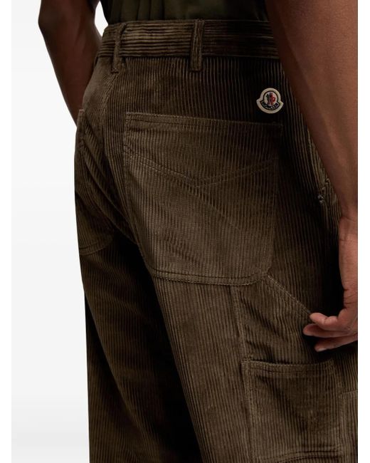 Moncler Green Corduroy Trousers for men