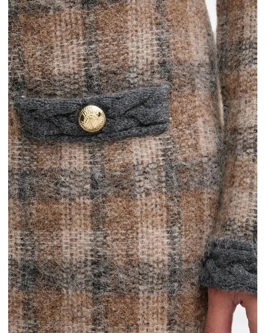 Joop! Brown Kanda Check-Pattern Mini Skirt
