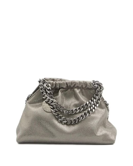 Stella McCartney Gray Falabella Chain-Embellished Shoulder Bag